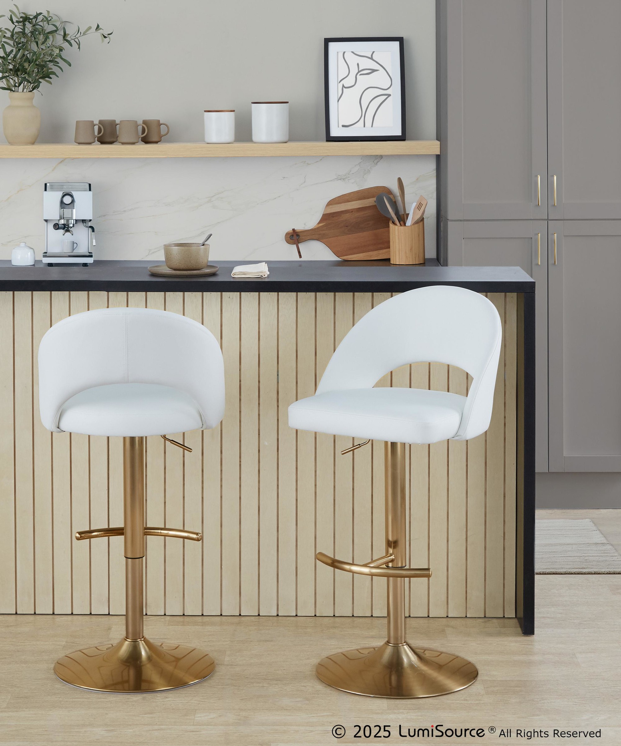 Renee Adjustable Barstool - Set Of 2